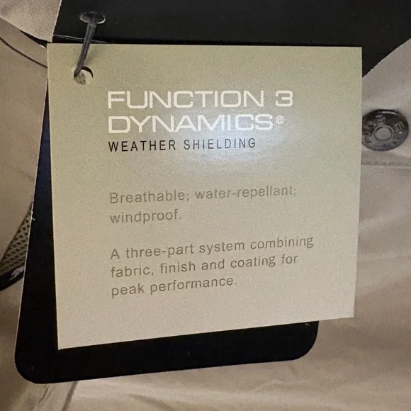 NWT!! Ping Brand Pull-Over Short Sleeve Rain Jacket in Khaki with Crest Logo - Picture 8 of 10